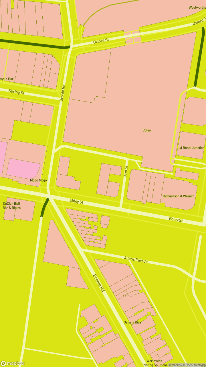 Map of Bondi Junction